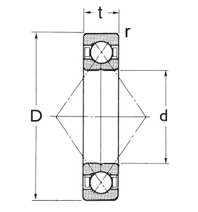 QJ four-point contact ball bearings